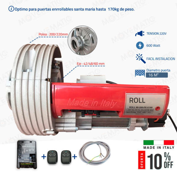 motor santa maria roll 2" 1/2 /220v italiano